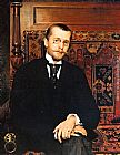 Vlaho Bukovac Canvas Paintings - Portrait of Dr. Stjepan Miletic
